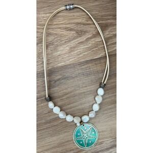 Handmade‎ freshwater pearl mother of pearl nantucket coral starfish necklace